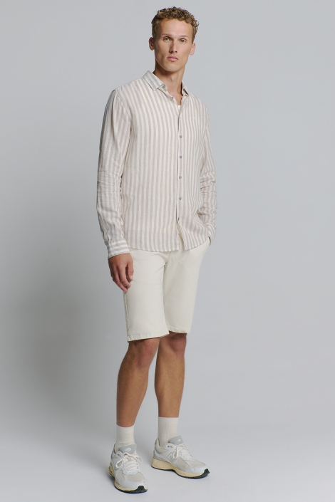 NO-EXCESS short chino garment dyed twill stre